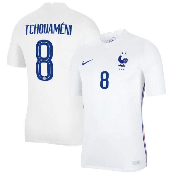 France National Team 2022 Qatar World Cup Aurelien Tchouameni #8 White Away Men Jersey