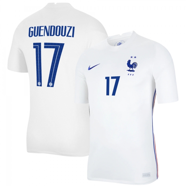 France National Team 2022 Qatar World Cup Matteo Guendouzi #17 White Away Men Jersey