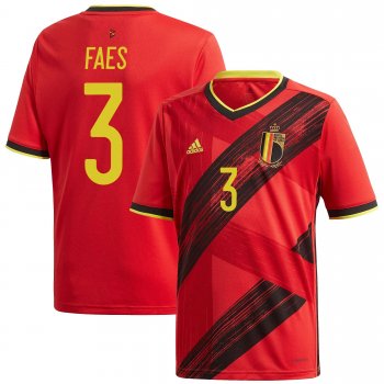 Belgium National Team 2022 Qatar World Cup Wout Faes #3 Red Home Men Jersey