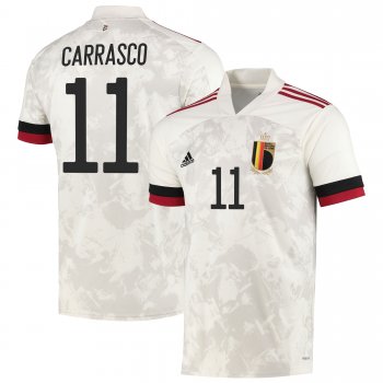 Belgium National Team 2022 Qatar World Cup Yannick Carrasco #11 White Away Men Jersey