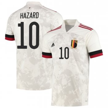 Belgium National Team 2022 Qatar World Cup Thorgan Hazard #10 White Away Men Jersey