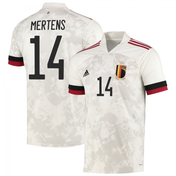 Belgium National Team 2022 Qatar World Cup Dries Mertens #14 White Away Men Jersey