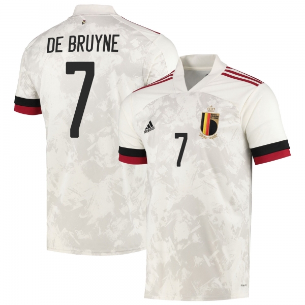 Belgium National Team 2022 Qatar World Cup Kevin De Bruyne #7 White Away Men Jersey