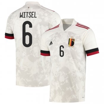 Belgium National Team 2022 Qatar World Cup Axel Witsel #6 White Away Men Jersey