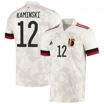 Belgium National Team 2022 Qatar World Cup Thomas Kaminski #12 White Away Men Jersey