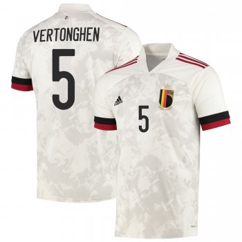 Belgium National Team 2022 Qatar World Cup Jan Vertonghen #5 White Away Men Jersey