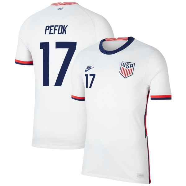 USA National Team 2022 Qatar World Cup Jordan Pefok #17 White Home Men Jersey