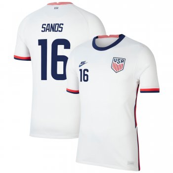 USA National Team 2022 Qatar World Cup James Sands #16 White Home Men Jersey