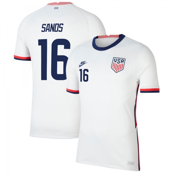 USA National Team 2022 Qatar World Cup James Sands #16 White Home Men Jersey