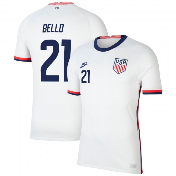 USA National Team 2022 Qatar World Cup George Bello #21 White Home Men Jersey