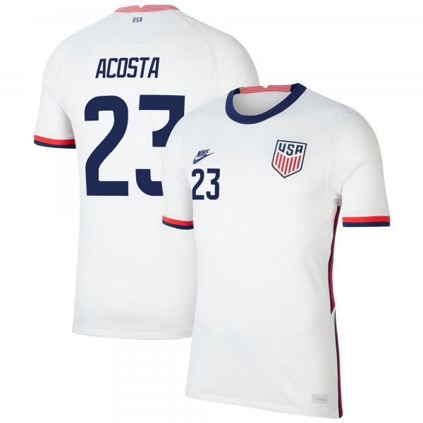 USA National Team 2022 Qatar World Cup Kellyn Acosta #23 White Home Men Jersey