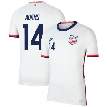 USA National Team 2022 Qatar World Cup Tyler Adams #14 White Home Men Jersey