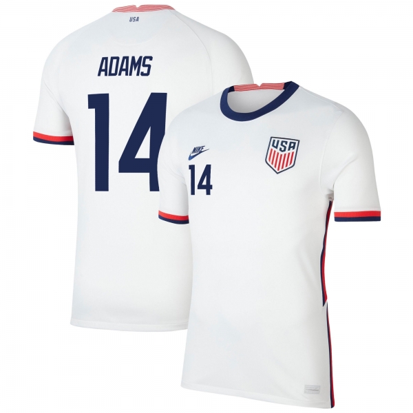 USA National Team 2022 Qatar World Cup Tyler Adams #14 White Home Men Jersey