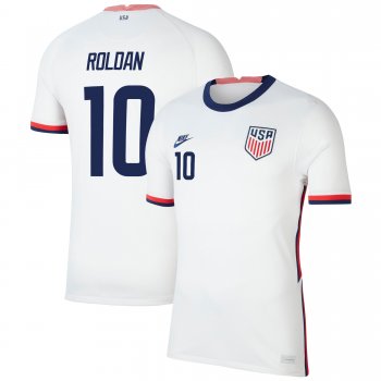 USA National Team 2022 Qatar World Cup Cristian Roldan #10 White Home Men Jersey