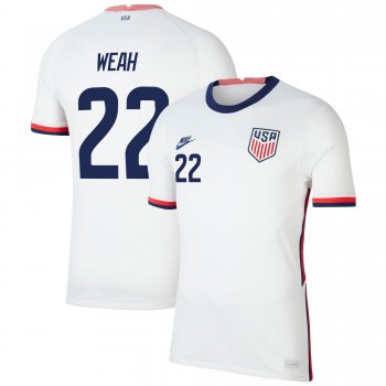 USA National Team 2022 Qatar World Cup Timothy Weah #22 White Home Men Jersey