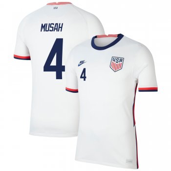 USA National Team 2022 Qatar World Cup Yunus Musah #4 White Home Men Jersey