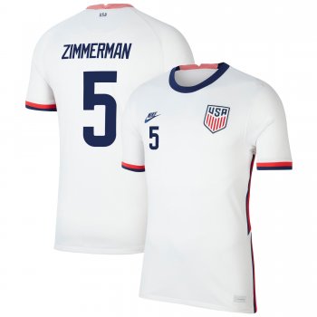 USA National Team 2022 Qatar World Cup Walker Zimmerman #5 White Home Men Jersey