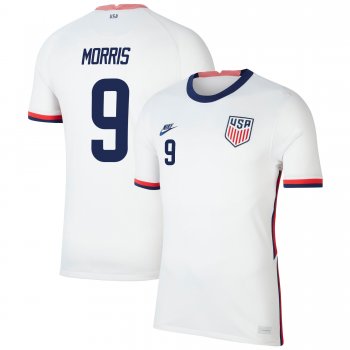 USA National Team 2022 Qatar World Cup Jordan Morris #9 White Home Men Jersey