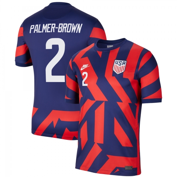 USA National Team 2022 Qatar World Cup Erik Palmer-Brown #2 Blue Away Men Jersey