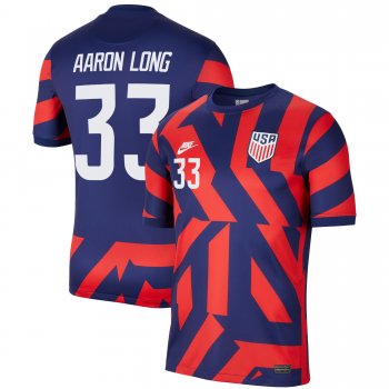 USA National Team 2022 Qatar World Cup Aaron Long #33 Blue Away Men Jersey