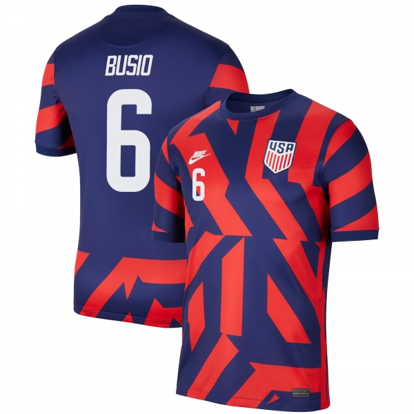 USA National Team 2022 Qatar World Cup Gianluca Busio #6 Blue Away Men Jersey