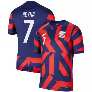 USA National Team 2022 Qatar World Cup Giovanni Reyna #7 Blue Away Men Jersey