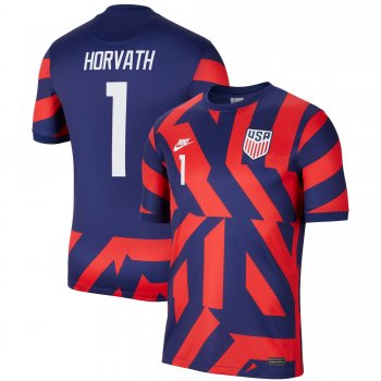 USA National Team 2022 Qatar World Cup Ethan Horvath #1 Blue Away Men Jersey