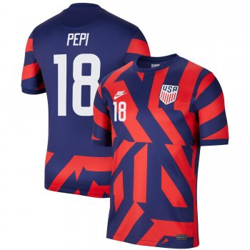 USA National Team 2022 Qatar World Cup Ricardo Pepi #18 Blue Away Men Jersey