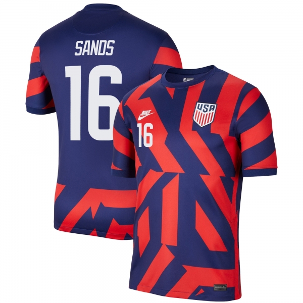 USA National Team 2022 Qatar World Cup James Sands #16 Blue Away Men Jersey