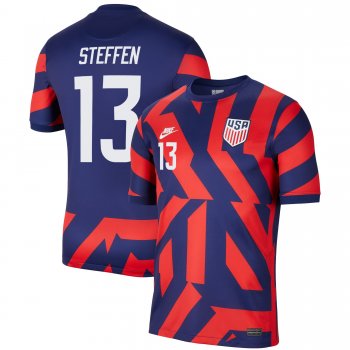 USA National Team 2022 Qatar World Cup Zack Steffen #13 Blue Away Men Jersey