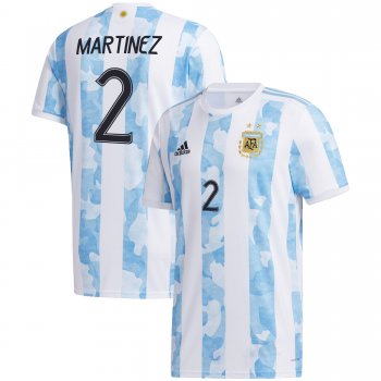 Argentina National Team 2022 Qatar World Cup Lucas Martinez Quarta #2 White - Light Blue Home Men Jersey