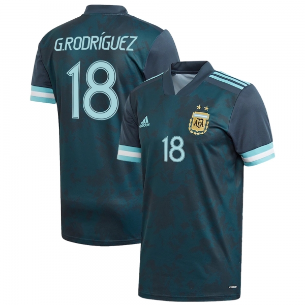 Argentina National Team 2022 Qatar World Cup Guido Rodriguez #18 Teal Away Men Jersey