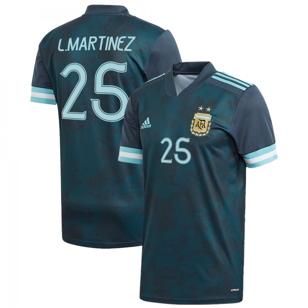 Argentina National Team 2022 Qatar World Cup Lisandro Martinez #25 Teal Away Men Jersey