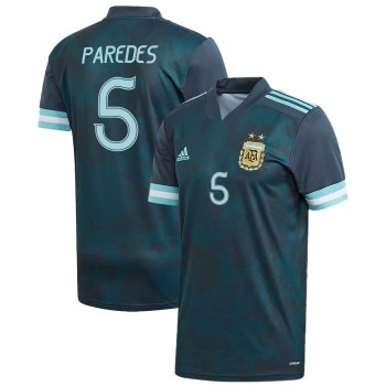 Argentina National Team 2022 Qatar World Cup Leandro Paredes #5 Teal Away Men Jersey