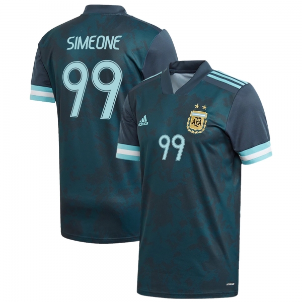 Argentina National Team 2022 Qatar World Cup Giovanni Simeone #99 Teal Away Men Jersey