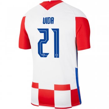 Croatia National Team 2022 Qatar World Cup Domagoj Vida #21 Red- White Home Men Jersey