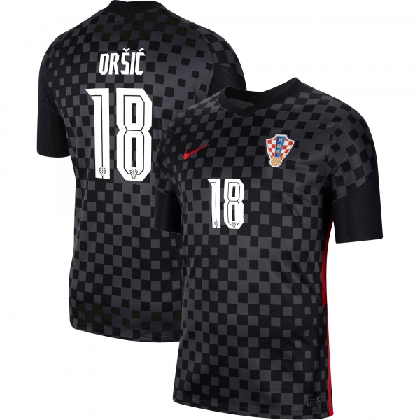 Croatia National Team 2022 Qatar World Cup Mislav Orsic #18 Black Away Men Jersey