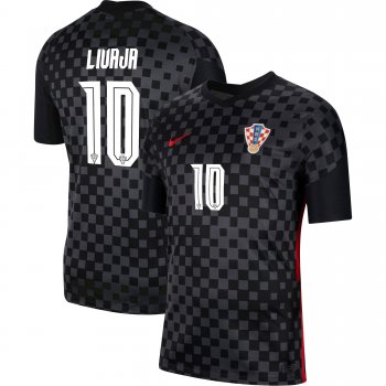 Croatia National Team 2022 Qatar World Cup Marko Livaja #10 Black Away Men Jersey