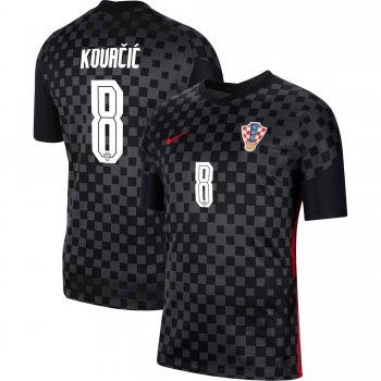 Croatia National Team 2022 Qatar World Cup Mateo Kovacic #8 Black Away Men Jersey