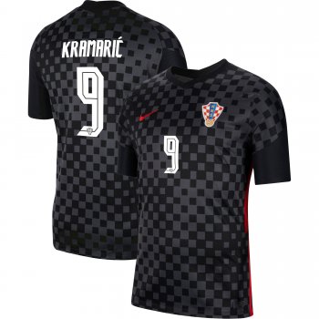 Croatia National Team 2022 Qatar World Cup Andrej Kramaric #9 Black Away Men Jersey