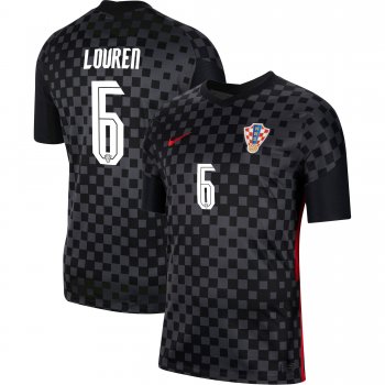 Croatia National Team 2022 Qatar World Cup Dejan Lovren #6 Black Away Men Jersey