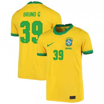 Brazil National Team 2022 Qatar World Cup Bruno Guimaraes #39 Gold Home Men Jersey