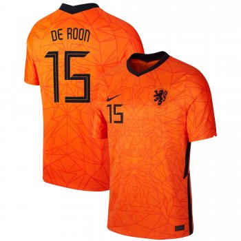 Netherlands National Team 2022 Qatar World Cup Marten de Roon #15 Orange Home Men Jersey