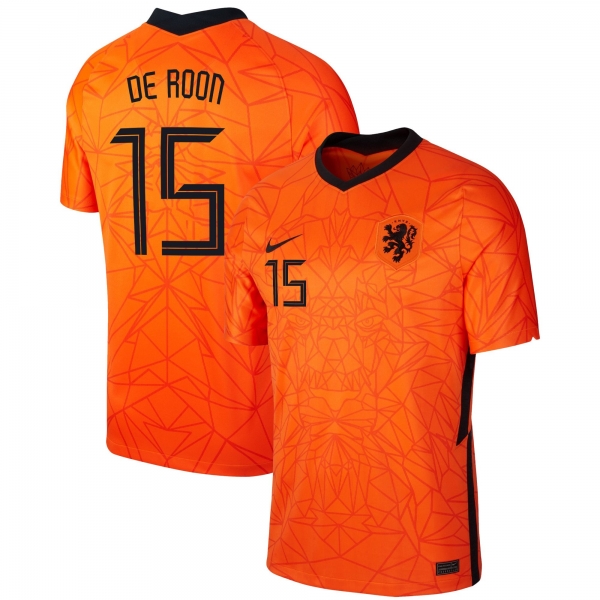 Netherlands National Team 2022 Qatar World Cup Marten de Roon #15 Orange Home Men Jersey