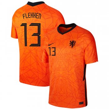 Netherlands National Team 2022 Qatar World Cup Mark Flekken #13 Orange Home Men Jersey