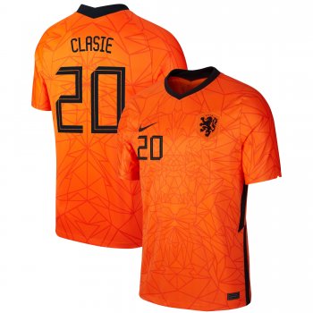 Netherlands National Team 2022 Qatar World Cup Jordy Clasie #20 Orange Home Men Jersey