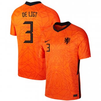 Netherlands National Team 2022 Qatar World Cup Matthijs de Ligt #3 Orange Home Men Jersey