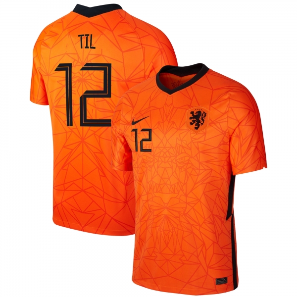 Netherlands National Team 2022 Qatar World Cup Guus Til #12 Orange Home Men Jersey