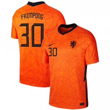 Netherlands National Team 2022 Qatar World Cup Jeremie Frimpong #30 Orange Home Men Jersey