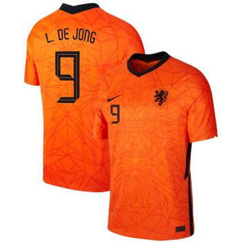 Netherlands National Team 2022 Qatar World Cup Luuk de Jong #9 Orange Home Men Jersey